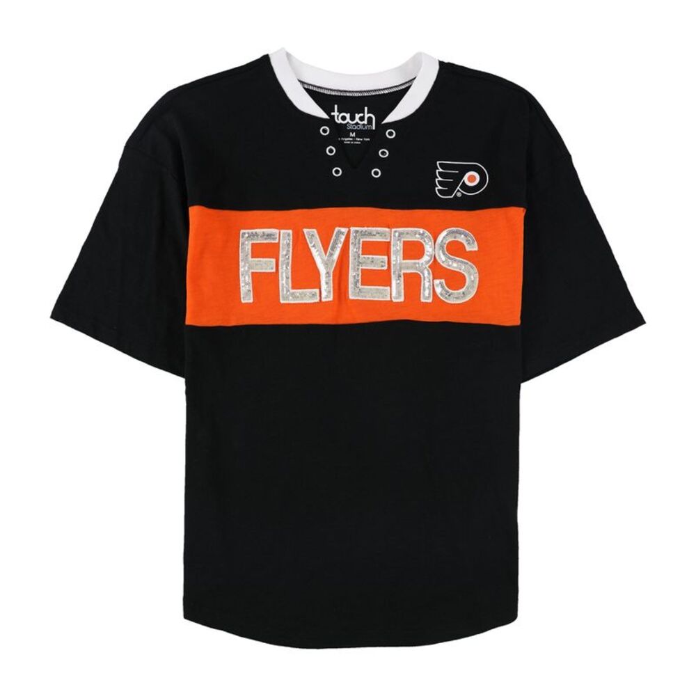 Touch Womens Philadelphia Flyers Embellished T-Shirt, NWT